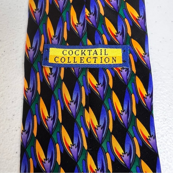 Mens Neck Tie Cocktail Margarita Multicolor Silk Party Neckwear USA 58.5x4” - Picture 5 of 7